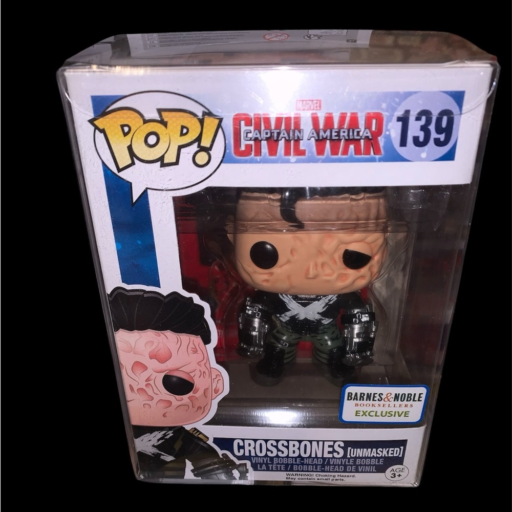 Vaulted Captain America:Civil War Barnes & Nobles  Crossbones Unmasked Funko Pop